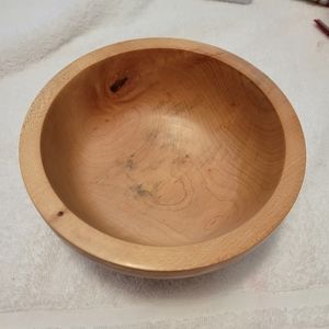 Handcrafted maple wood bowl